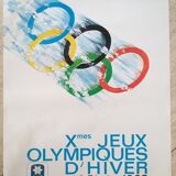 Original poster grenoble olympic games winter 1968 - jean brian