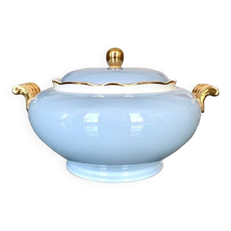 Villeroy & Boch Art Deco Porcelain Tureen - Blue and Gold