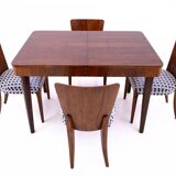 Table with chairs designed by J. Halabal from the 1930s, Czechoslovakia.