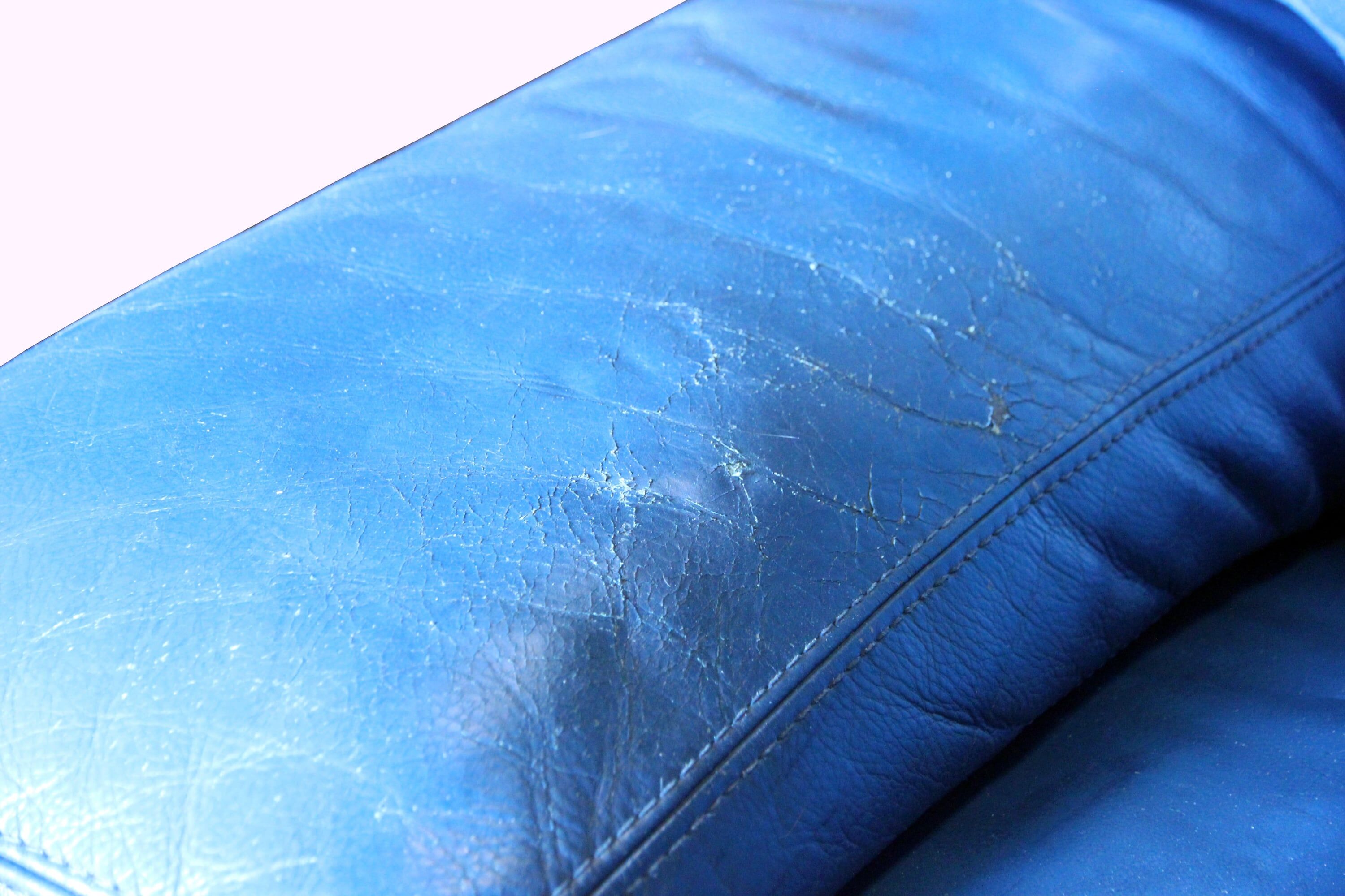 Roche Bobois sofa in Blue leather