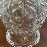 Vintage molded glass and gold metal pendant light