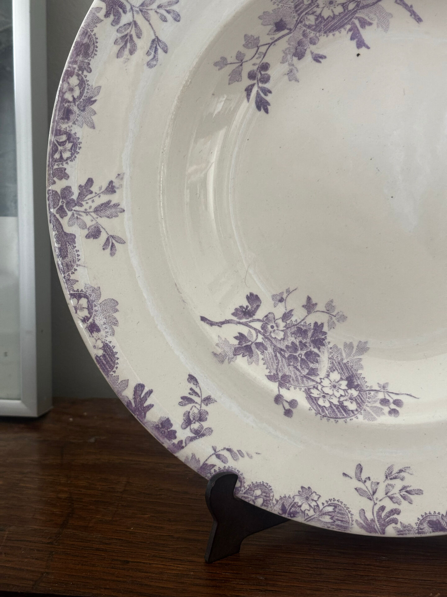 Assiette creuse ancienne Longwy Hanoï