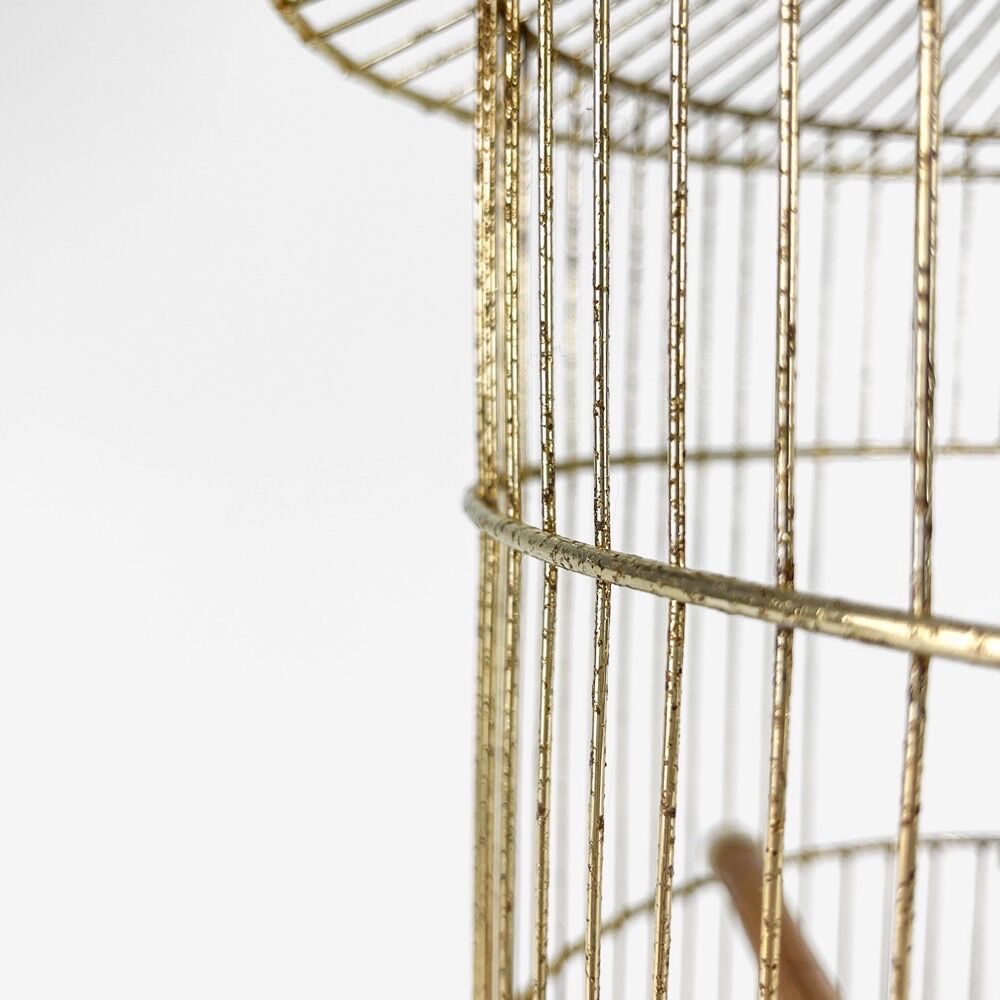 Golden bird cage with fine gold a.fay & co 1950