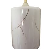 Suspension lustre en opaline et or années 1960