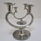 Pair of patinated tin candle holders design metawa holland 70s
