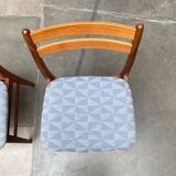 Set of chairs with a minimalist pattern, 1960s