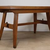 Table de repas de René Gabriel en chêne, 1950