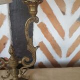 Candlestick lamp bronze double fire