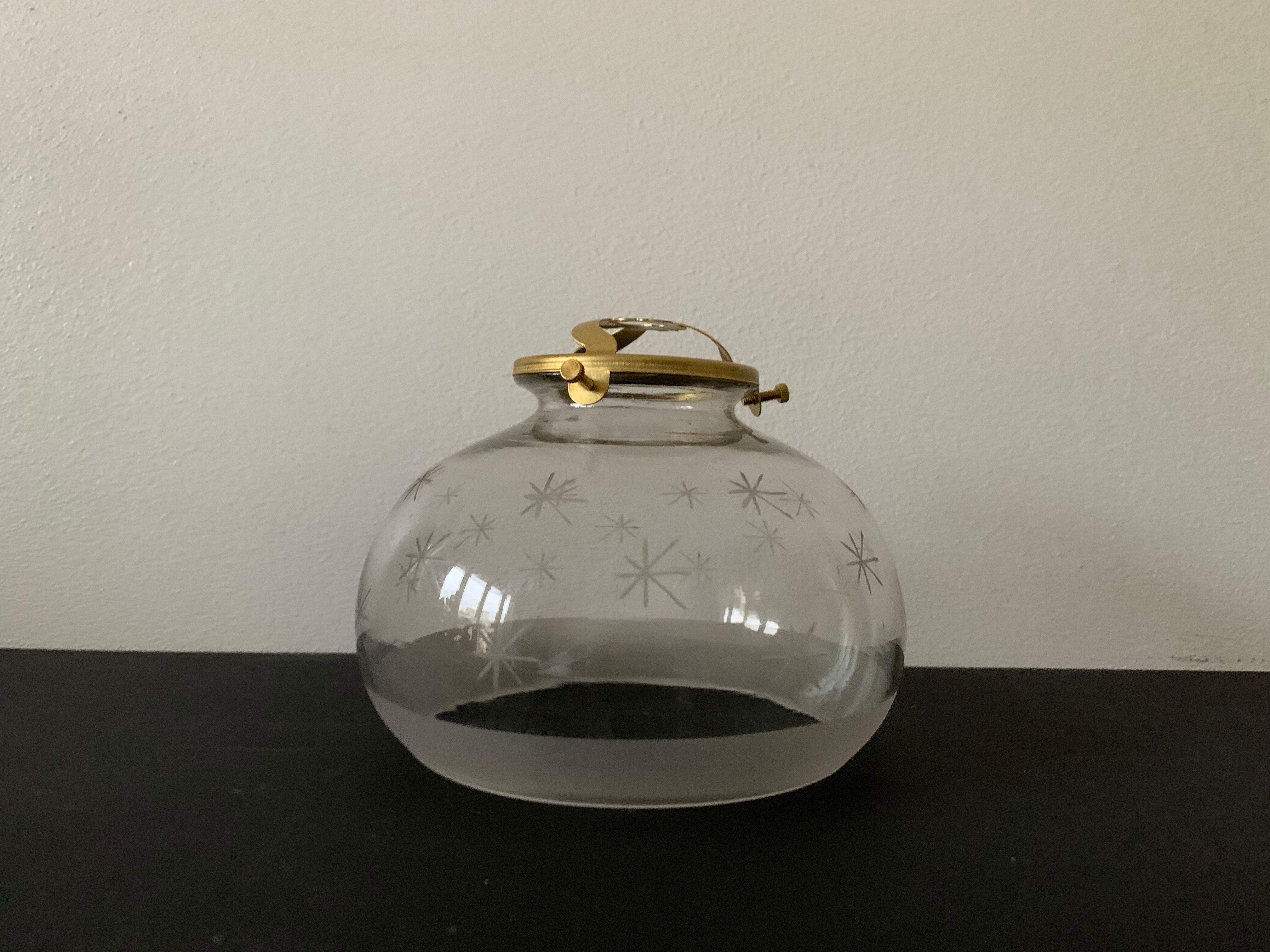 Antique glass lampshade