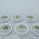 6 plates in auteuil porcelain signed Jacques Lobjoy