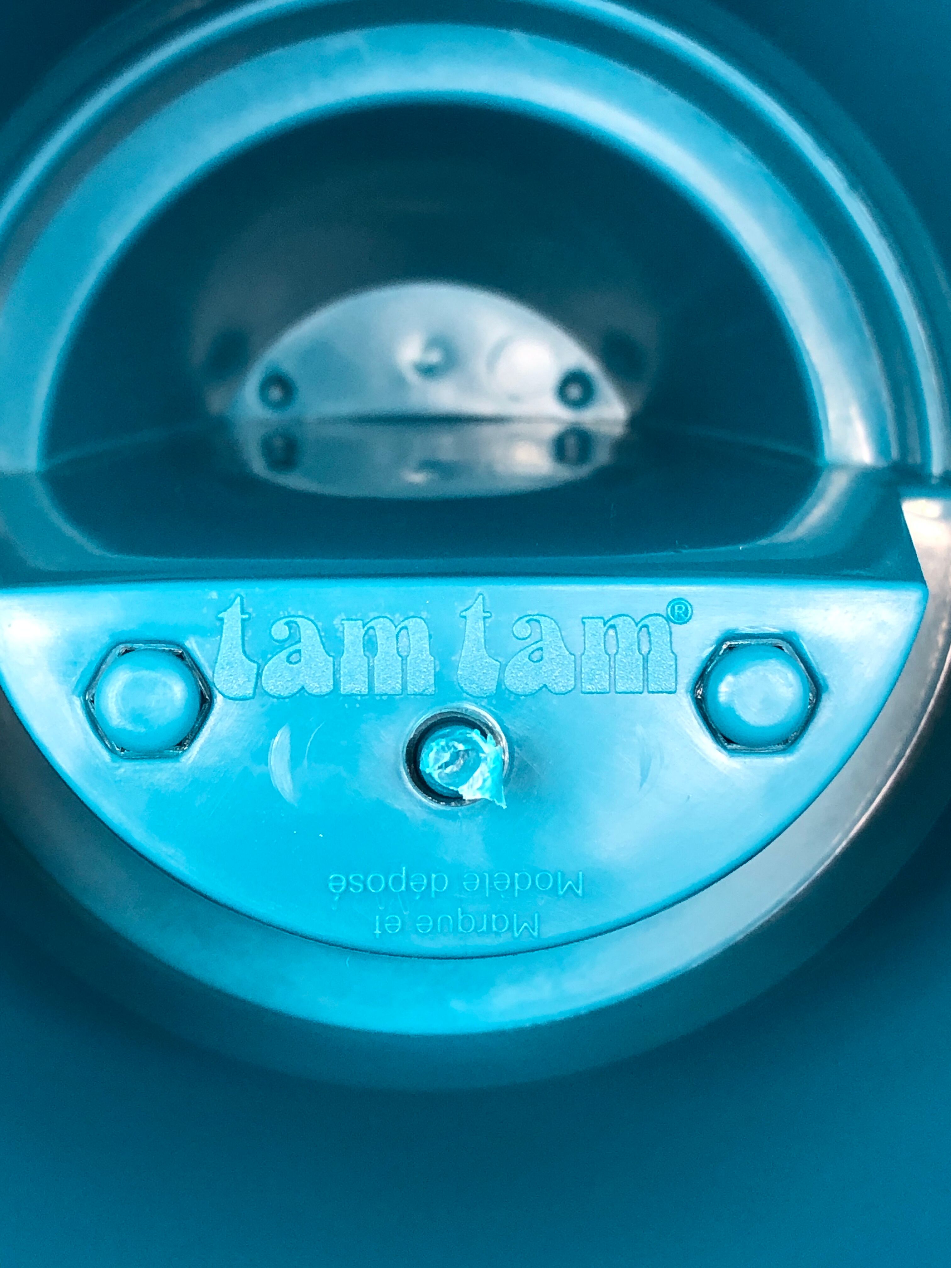 Tam-Tam stool signed blue green