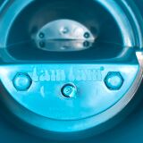 Tam-Tam stool signed blue green
