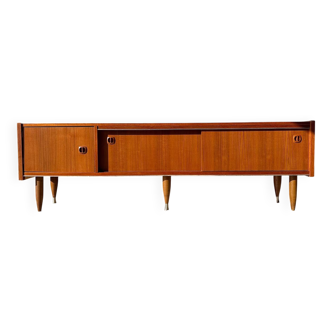 Low Scandinavian enfilade in teak, 1960s/70s