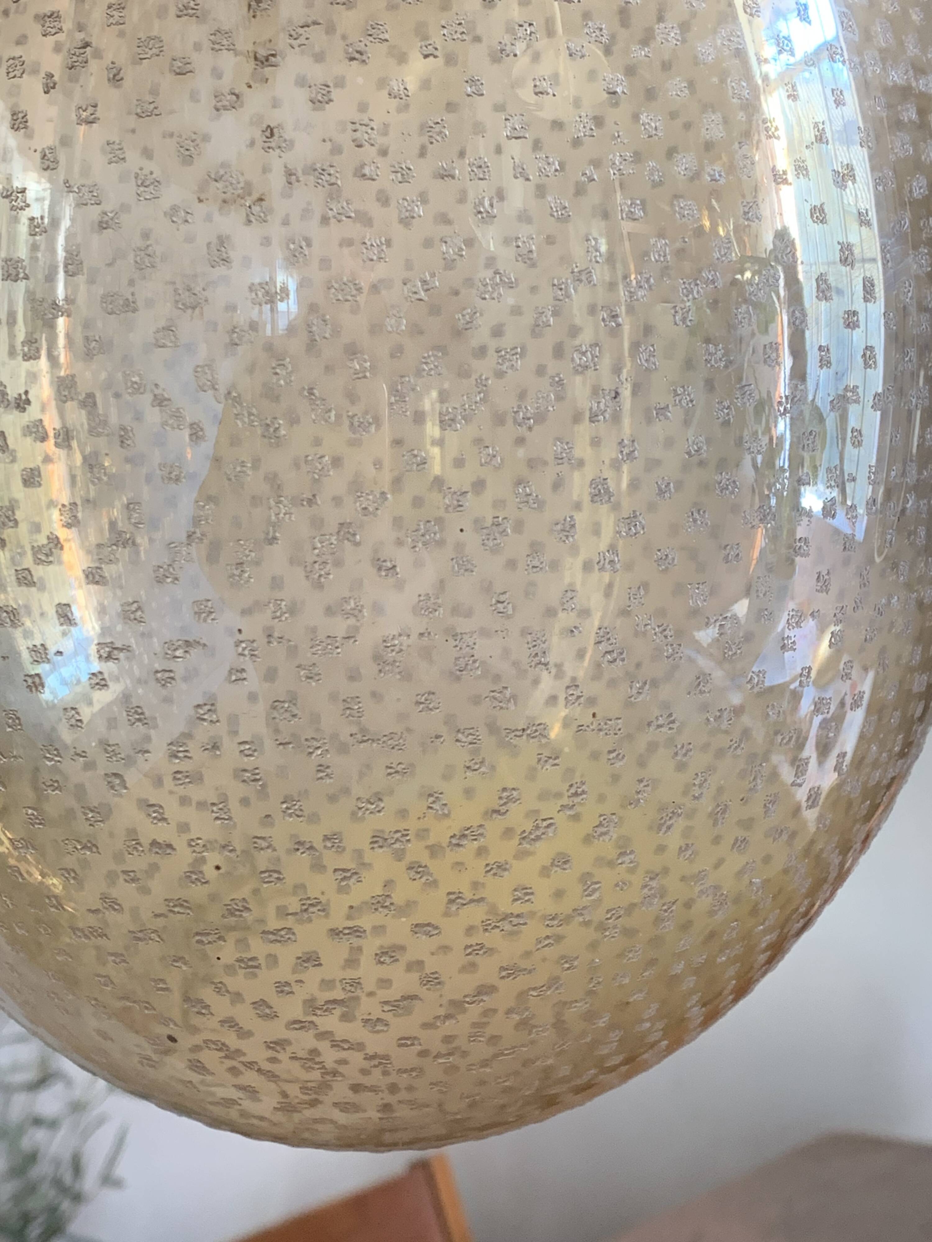 Vintage amber glass drop pendant light