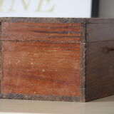 Carved wooden box with lock
