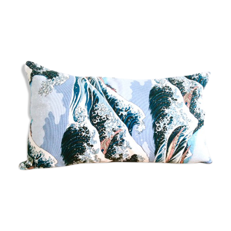 Hokusai japanese ocean cushion cover 30x50 cm