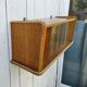 Rattan glazed shelf vintage design storage