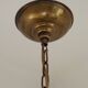 French Mid Century Purple Art Glass Ceiling Light Beaded Fringed Shade 4491