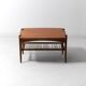 Vintage webbing coffee table in teak, 1960s