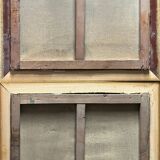 Pendant of 2xhst painting (19th/20th century) barbizon era "animated landscape"