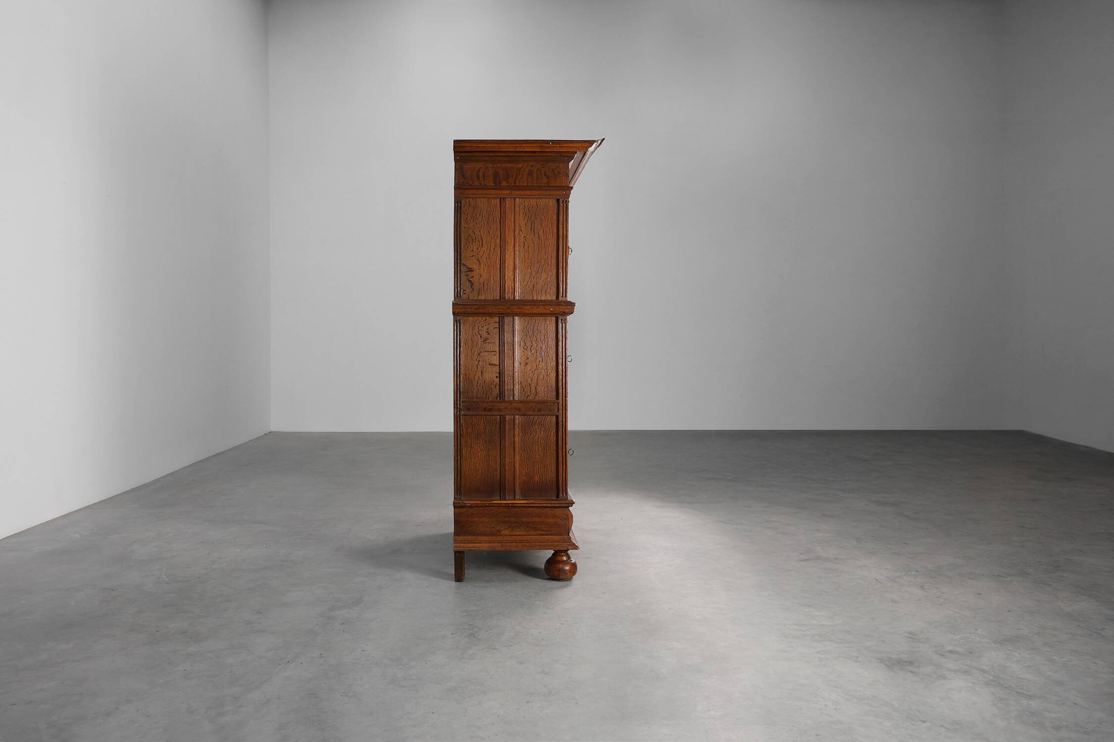 17th Century Belgian Renaissance Oak Cabinet with Concealed Lock