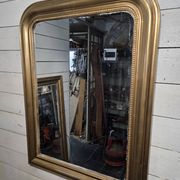 Miroir style Louis Philippe doré,  100×74cm