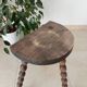 Tabouret tripode vintage en bois tourné