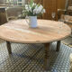 Round farmhouse coffee table