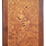 4 pull-out tables, marquetry trays