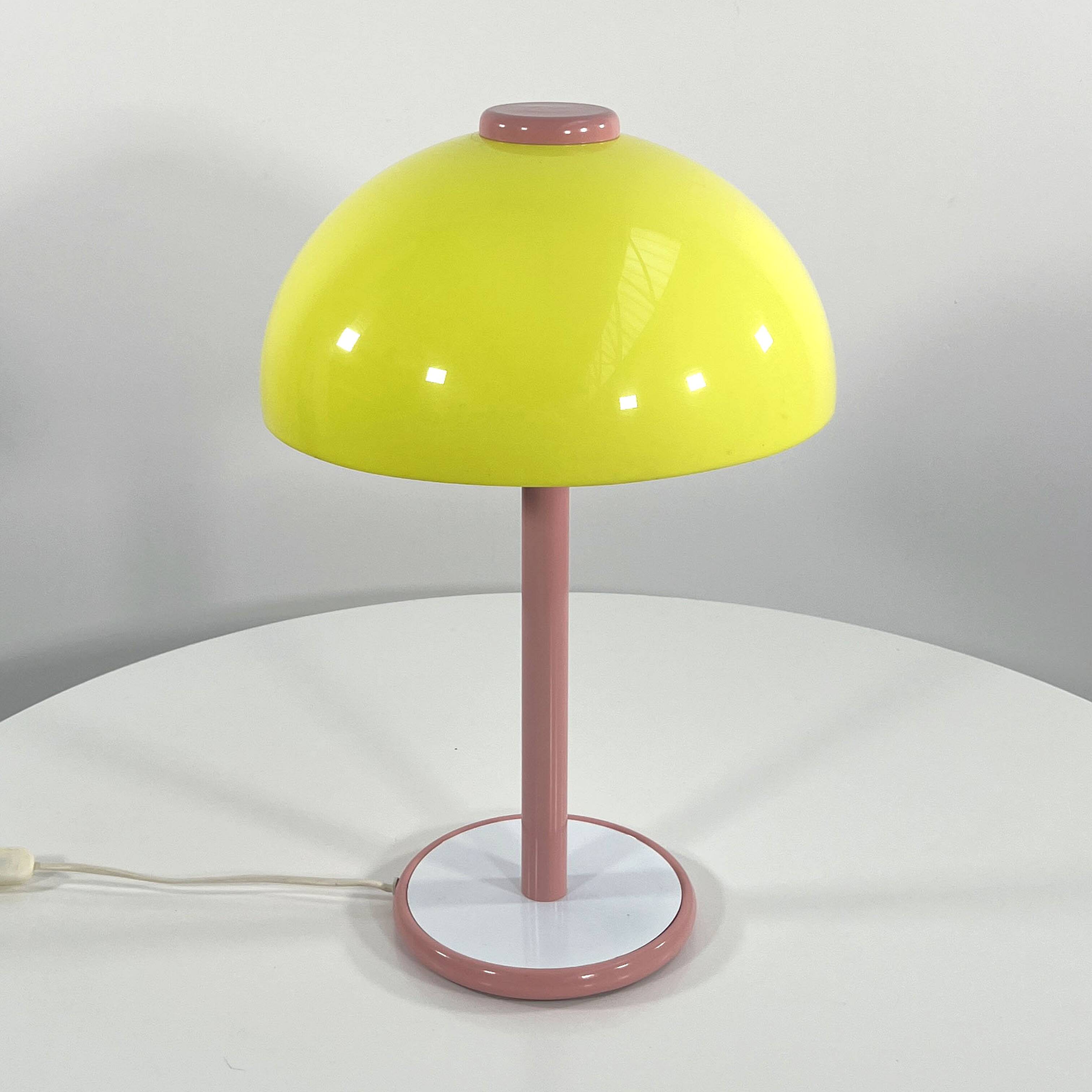 Postmodern Pink and Yellow Lamp, 1980