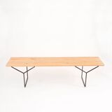 Mid-century slatted bench by Harry Bertoia for Knoll International, USA, 1960s.