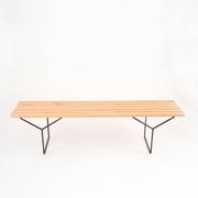 Mid-century slatted bench by Harry Bertoia for Knoll International, USA, 1960s.