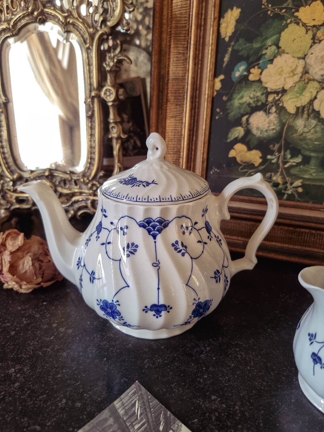 Churchill teapot and milk jug
