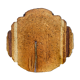 Brutalist lens vase sandstone chamotté