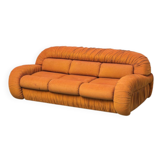 3-seater fabric sofa Califfo Beka model 1970s vintage modernism