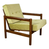 Wooden armchair designed by Z. Baczyk brown vintage olive - 3 pieces available