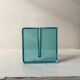 single flower vase / square sculpture in Murano glass, Italy 1970