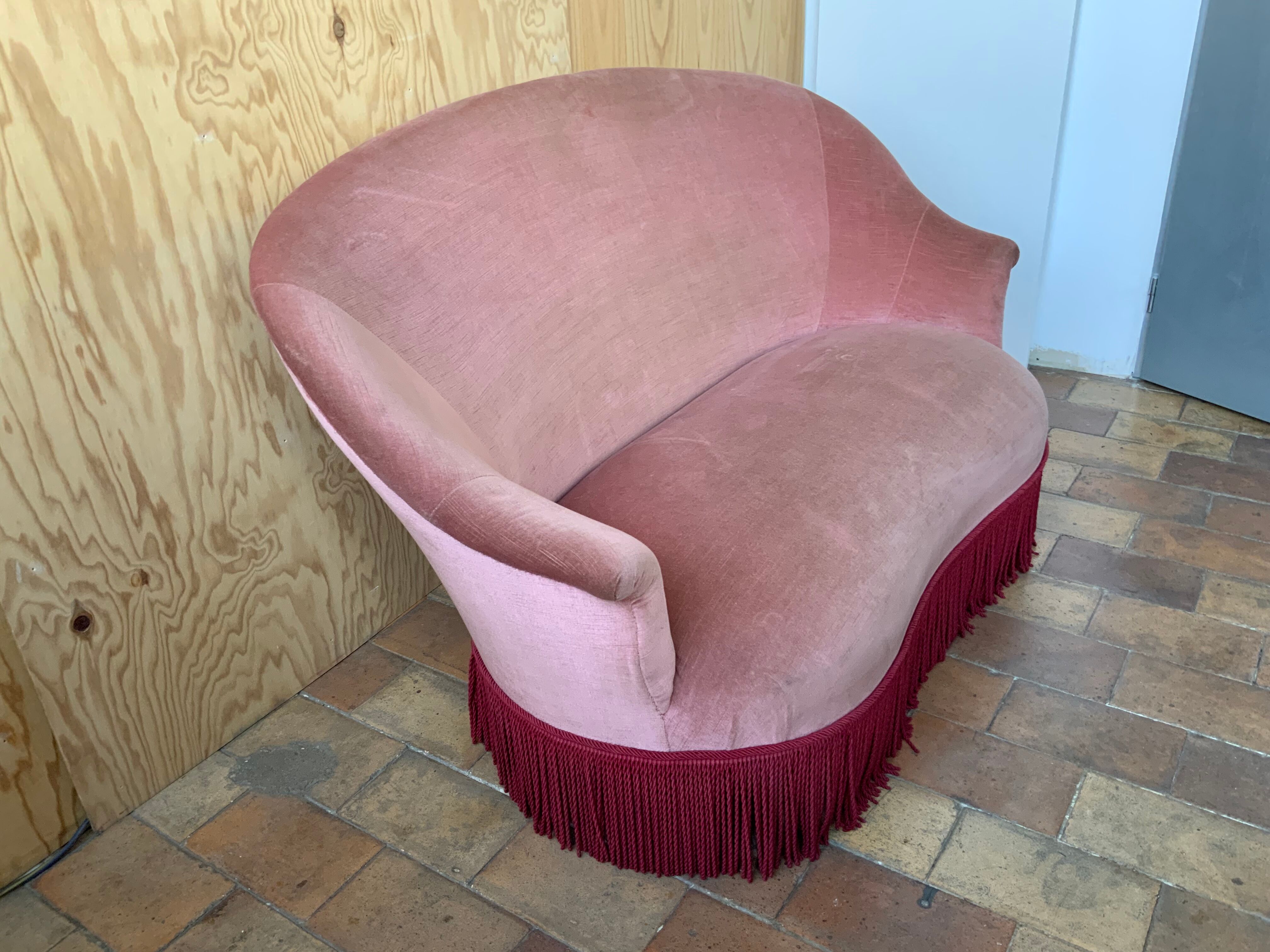 Velvet sofa