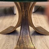 Luciano Frigerio (1928-1999) Coffee table in bronze, Brutalist style, 1970