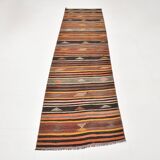 3x10 Persian Kilim Runner Rug, Vintage Distressed Runner Rug, 79x299Cm