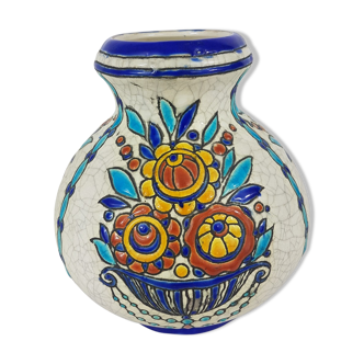 Ceramic vase by Boch La Louvière