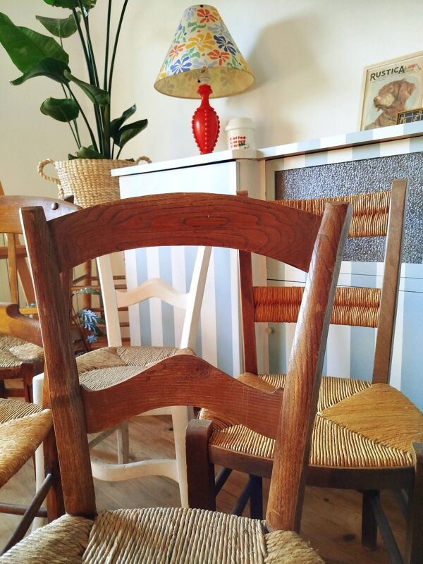 Lot de 6 chaises anciennes