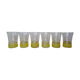 6 old vintage yellow granite glasses 50s