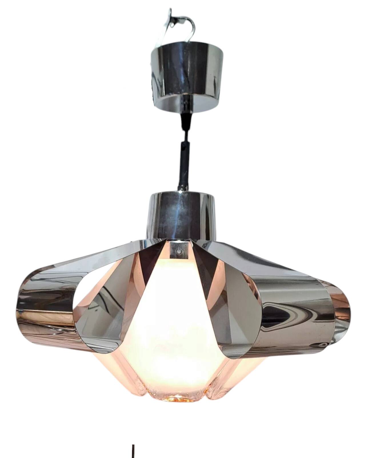Space-age pendant lamp by gaetano scolari for mazzega / murano glass "caramel"