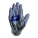 Blue enameled ceramic hand coat hook