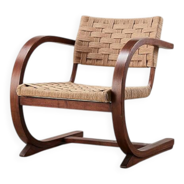 Chaise longue rare par Bas van Pelt pour My Home Pays-Bas 1936