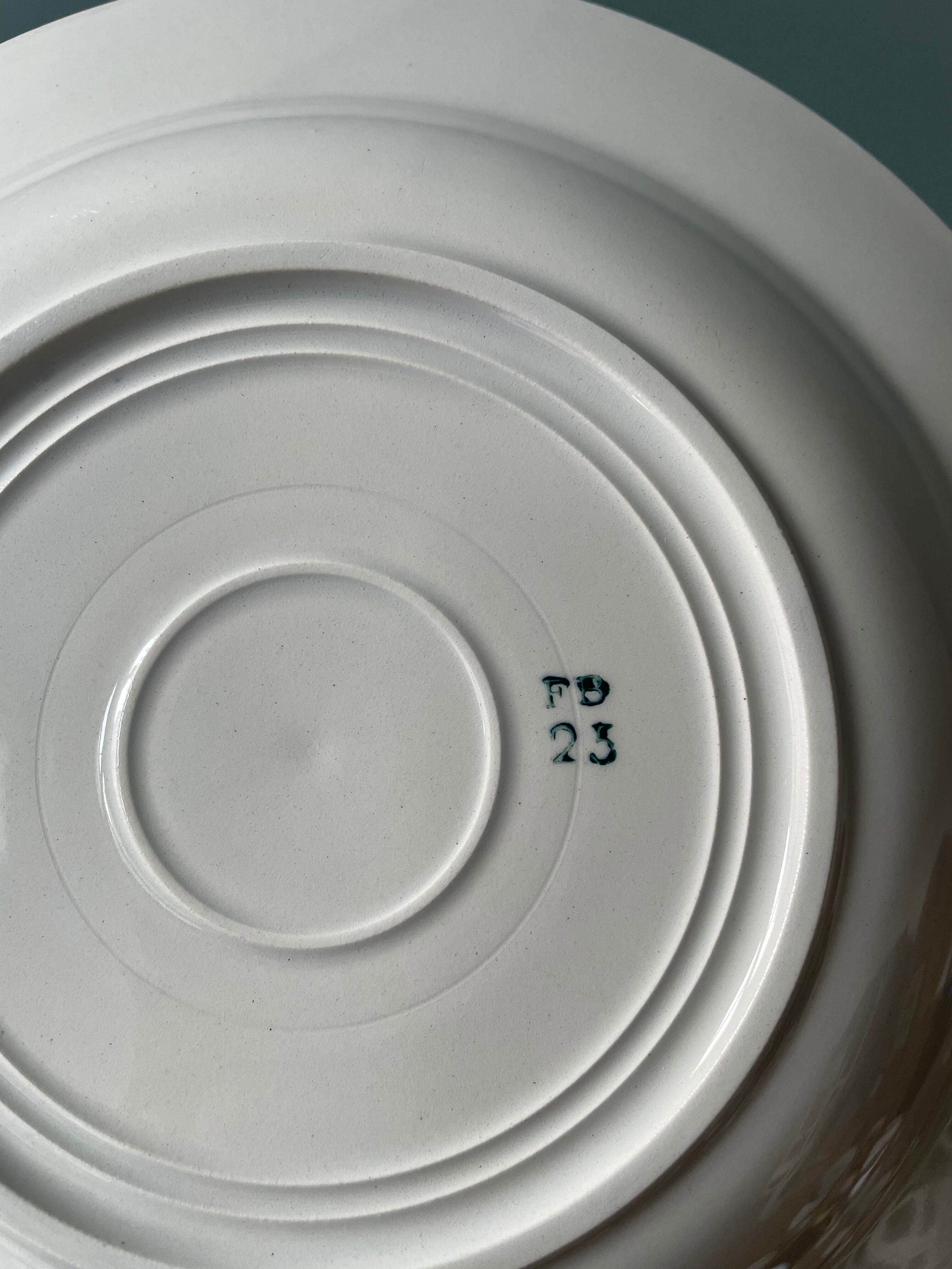 Set of 10 vintage hollow plates in Badonviller earthenware