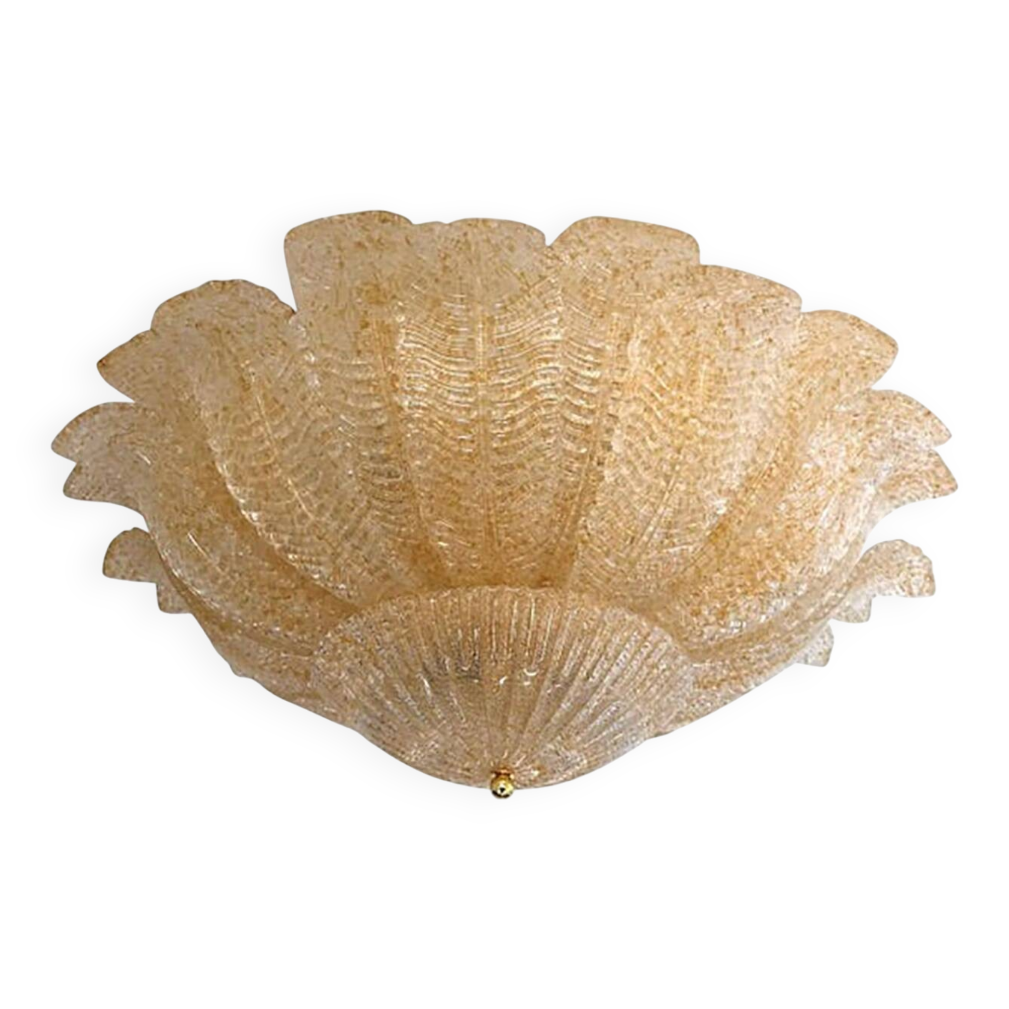 Murano Style Glass Sputnik Chandelier Flush Mounts - a Pair