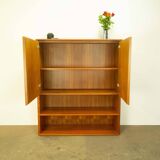 Vintage shelf combination, teak with black top, 70s