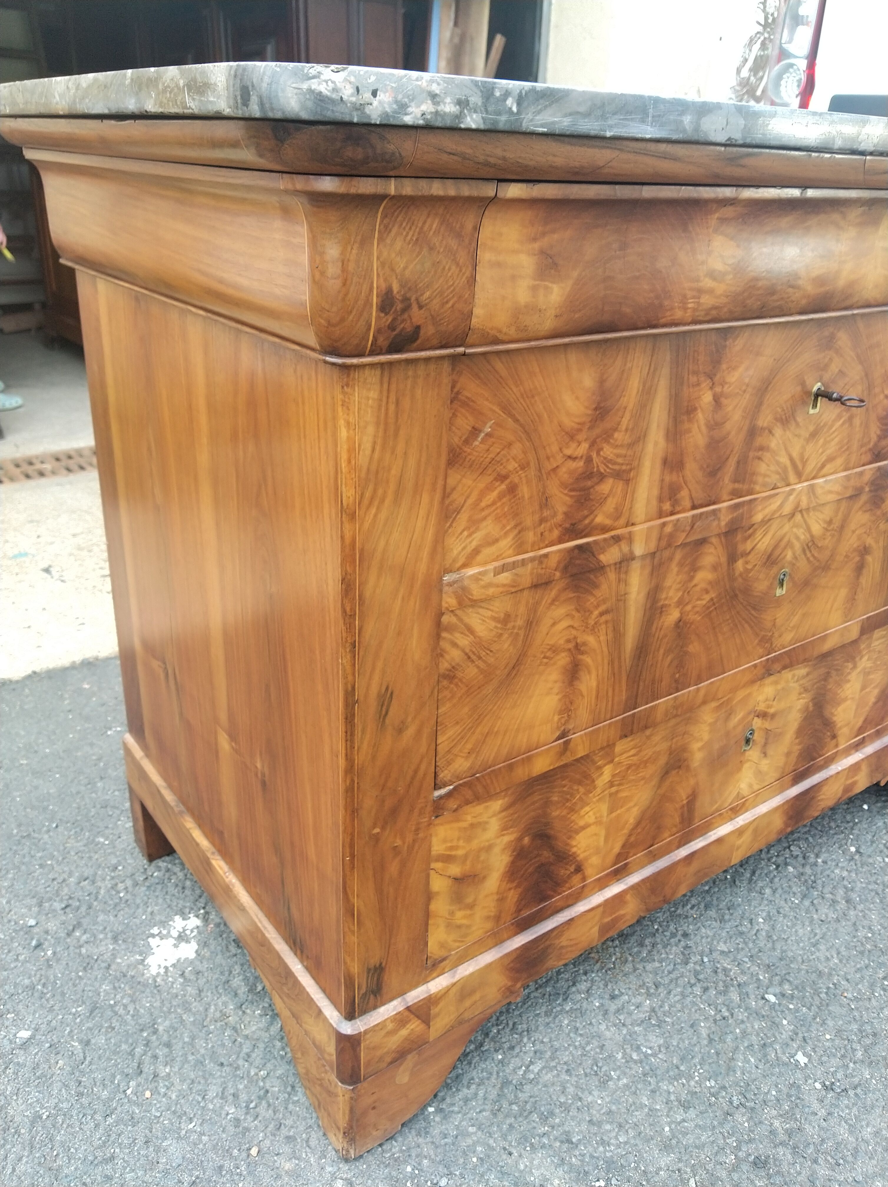 Medieval dresser Louis-Philippe in walnut